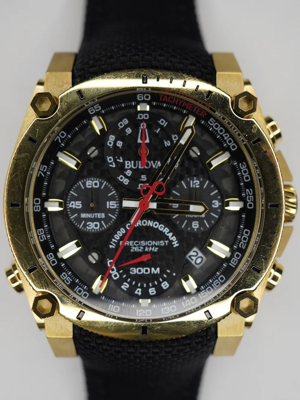 Bulova Icon 97B178 Precisionist 262kHz 1/1000 Chronograph 300M Gold-Tone Watch